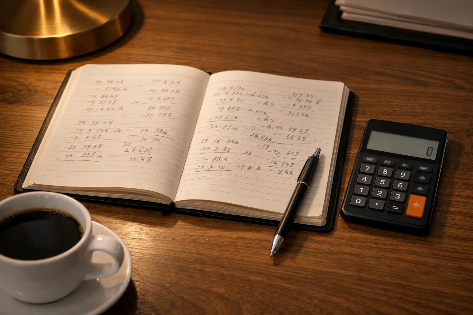 Ordentlich organisierter Schreibtisch mit Notizbuch f&uuml;r Wettplanung