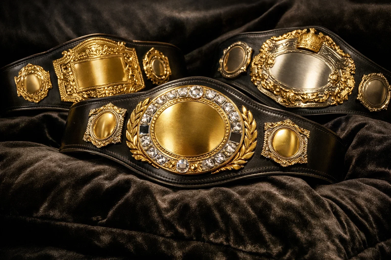 Verschiedene WM-Gürtel der großen Boxverbände