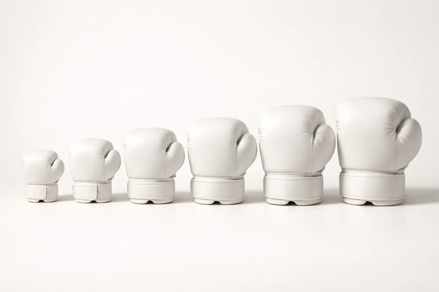 Grafische Darstellung der Boxgewichtsklassen von leicht bis schwer